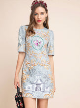 Load image into Gallery viewer, The dream house mini dress with beading on the front