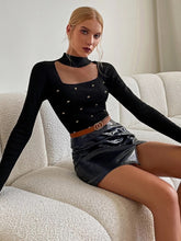 Load image into Gallery viewer, CC Lux Black Turtleneck