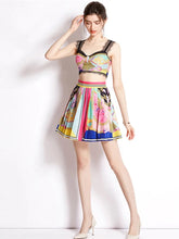 Load image into Gallery viewer, Lace bralette with pleated mini skirt * comes in three colour ways