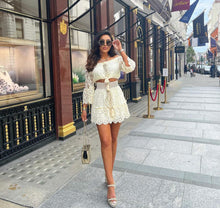 Load image into Gallery viewer, Good as gold bardot top and skirt *WAS £85*