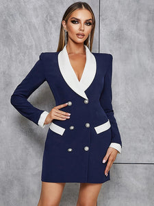 Navy Blue Blazer Dress