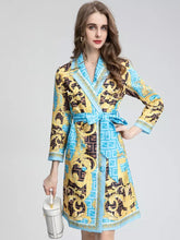 Load image into Gallery viewer, Venetian Vintage Printed Belted Coat