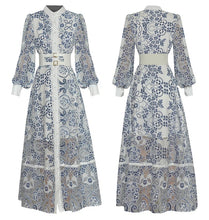 Load image into Gallery viewer, Swallow maxi dress with belt