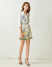 Load image into Gallery viewer, ‘The Artist Sketch’ cotton shirt and asymmetric skirt set