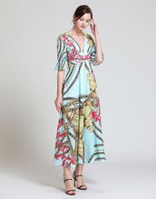 Load image into Gallery viewer, “Hear Me Roar!” Bohemian Maxi Dress