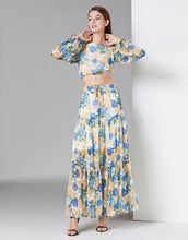 Load image into Gallery viewer, Feeling hot crop and maxi floral skirt set *WAS £145*