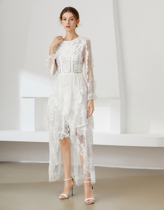 Perfectly Poised crisscross lace midaxi dress *WAS £160*