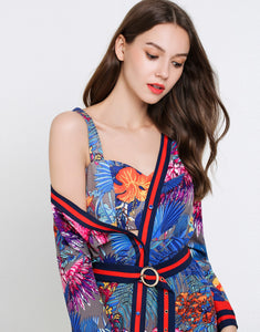 Birds in Paradise two- piece midi dress