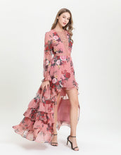 Load image into Gallery viewer, Delightful Rose Dip Hem Maxi Dress