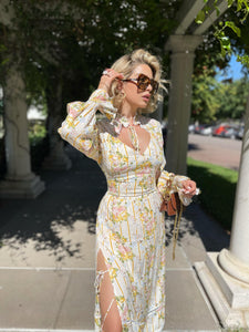 'Fruit Salad' Floral striped Top & Skirt