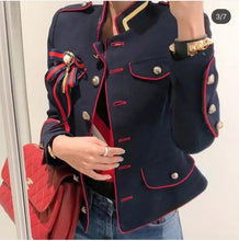 Load image into Gallery viewer, Navy Military Jacket