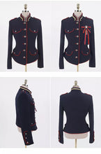 Load image into Gallery viewer, Navy Military Jacket