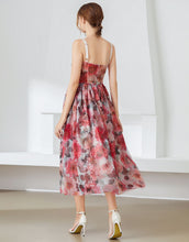 Load image into Gallery viewer, Faded rose bralette style midi dress
