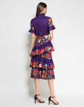 Load image into Gallery viewer, purple dress with floral print sample sale