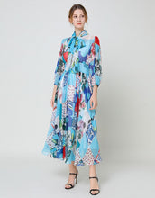 Load image into Gallery viewer, The Mix and Match floral Polka  high neck maxi dress *WAS £135*