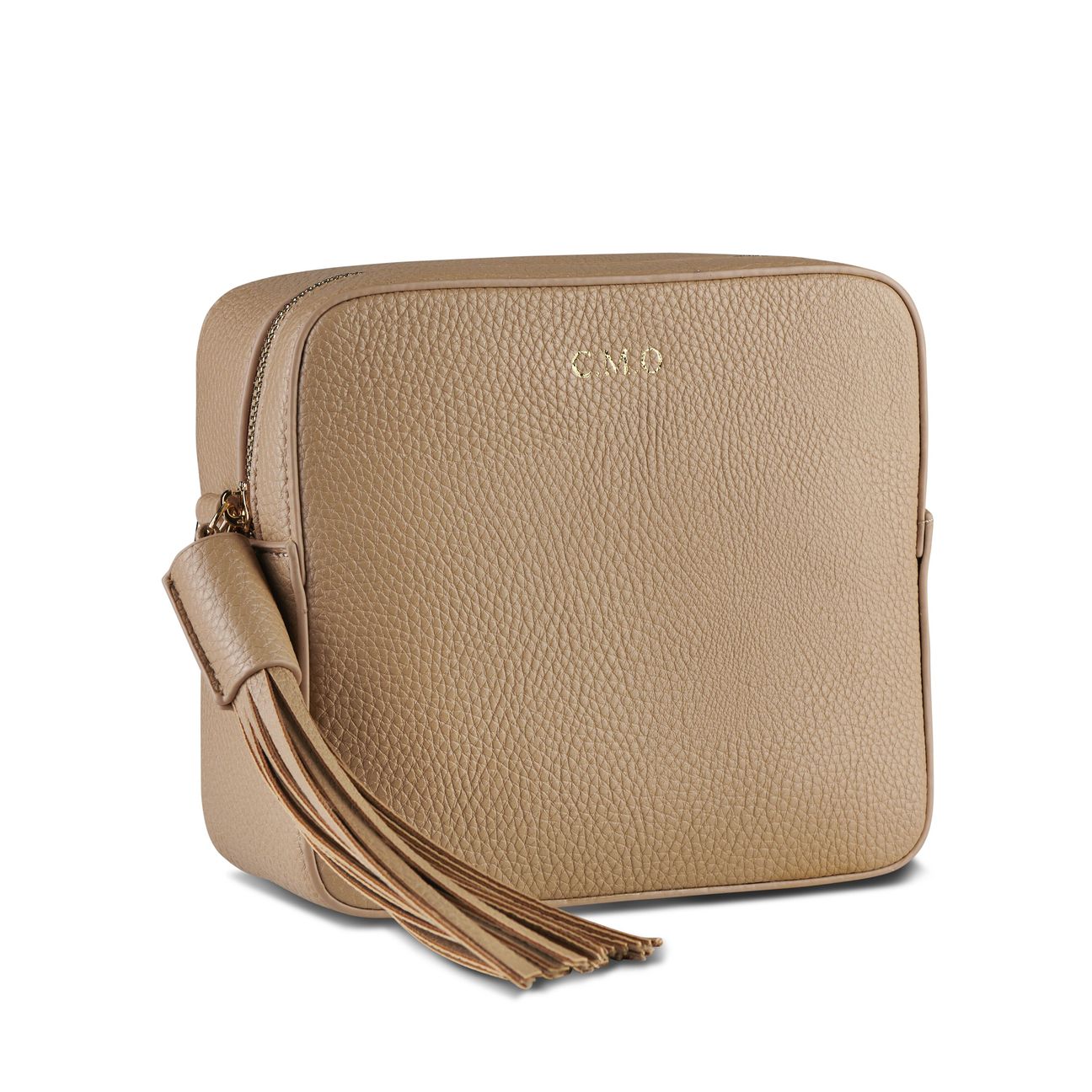 Taupe Vegan Leather Cross Body Bag  THREESIXFIVE