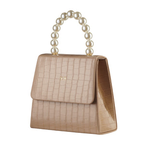 Caramel Pearl Drop Handbag THREESIXFIVE