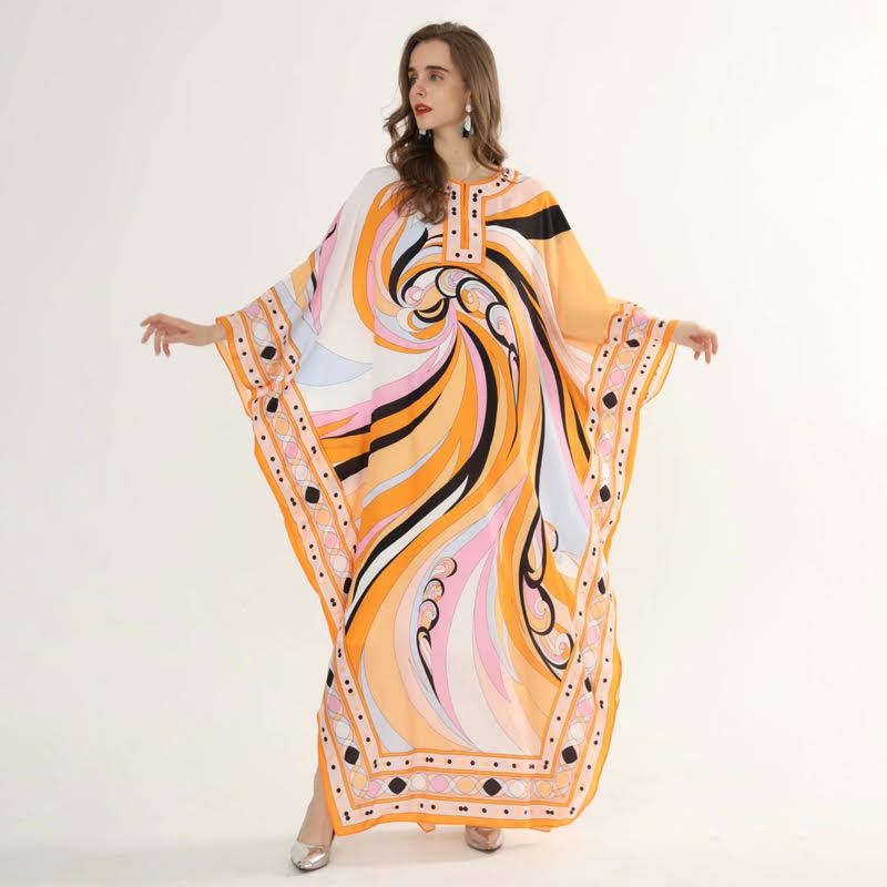 Tangerine Swirl Maxi dress