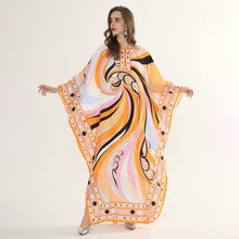 Load image into Gallery viewer, Tangerine Swirl Maxi dress