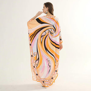 Tangerine Swirl Maxi dress