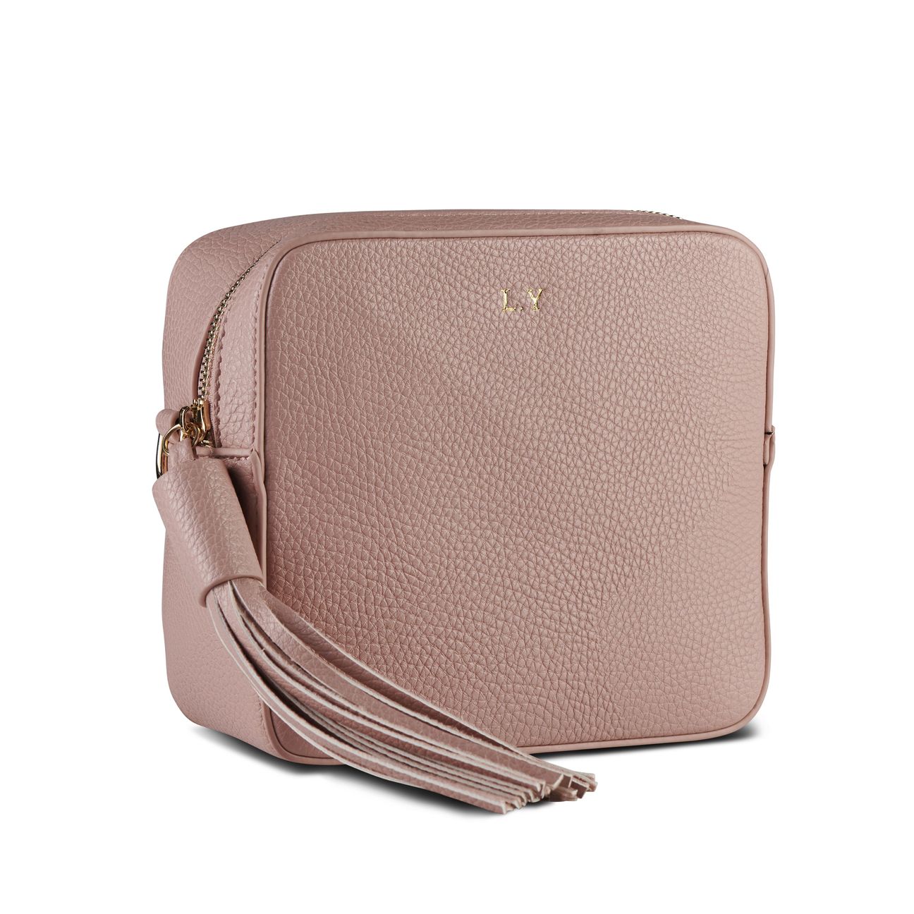 Blush Pink Vegan Leather Cross Body Bag  THREESIXFIVE