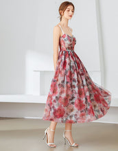 Load image into Gallery viewer, Faded rose bralette style midi dress
