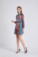 Load image into Gallery viewer, Eyes on you watercolour mini dress