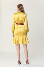 Load image into Gallery viewer, yellow dress with belt sample sale