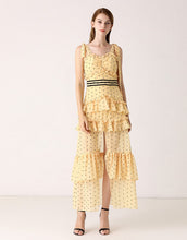 Load image into Gallery viewer, Mellow In Yellow Dotty Tiered Dress *WAS £145*