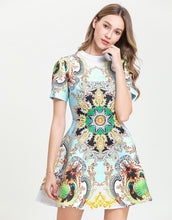 Load image into Gallery viewer, Sun and star emblem skater dress