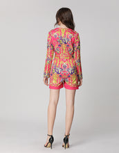 Load image into Gallery viewer, Pink with patterns playsuit Sample sale