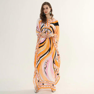 Tangerine Swirl Maxi dress