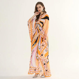 Tangerine Swirl Maxi dress