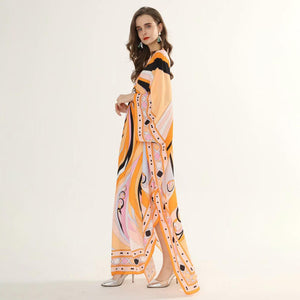 Tangerine Swirl Maxi dress