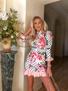 Dot To Dot Rose Mini Dress