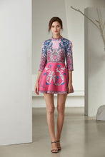 Load image into Gallery viewer, Pink Peacock Skater Dress
