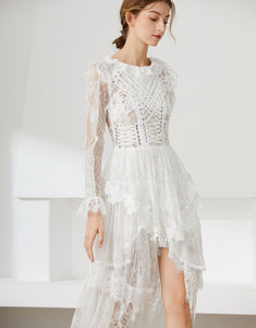 Perfectly Poised crisscross lace midaxi dress *WAS £160*