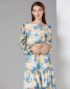 Feeling hot crop and maxi floral skirt set *WAS £145*