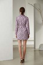 Load image into Gallery viewer, Light Pink Diamond Tile Blazer dress