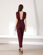 Load image into Gallery viewer, Maroon Leopard Luxe two piece set