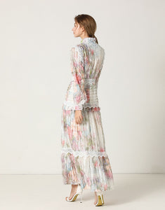 Pastel Meringue lace maxi dress