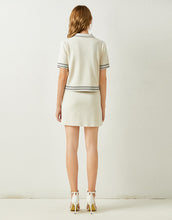 Load image into Gallery viewer, Black and white cubed tennis knitted twosie set