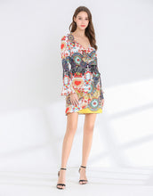 Load image into Gallery viewer, Heart Mosaic Wrap dress
