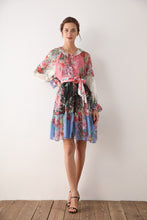 Load image into Gallery viewer, flower printed dress with belt  sample sale