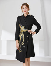 Load image into Gallery viewer, Gold Phoenix Blazer Dress comes in long sleeve