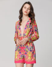 Load image into Gallery viewer, Pink with patterns playsuit Sample sale