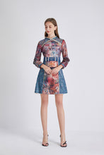 Load image into Gallery viewer, Eyes on you watercolour mini dress